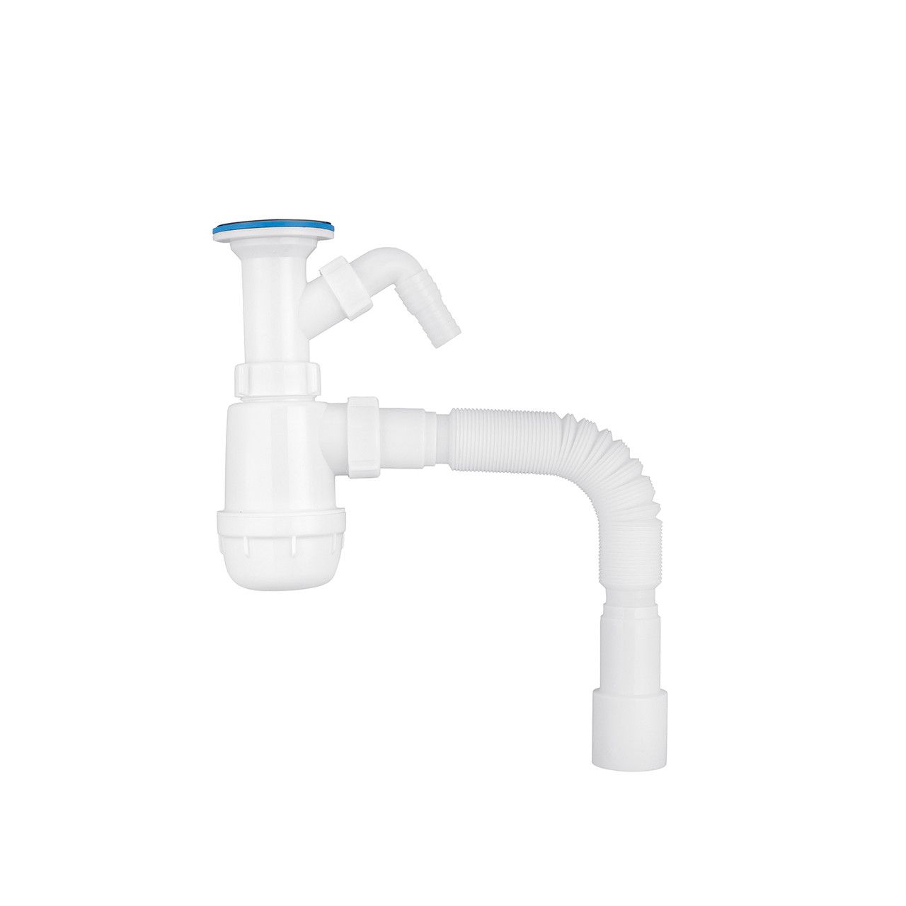 Сифон для кухонної мийки ANIplast 1 1/2"х40 мм із литим випуском, відводом для пральної машини А2015EU Сифон для кухонної мийки ANIplast 1 1/2"х40 мм із литим випуском, відводом для пральної машини А2015EU