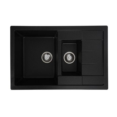 Черная гранитная мойка для кухни VALESO TOSKANA 7850W матовая