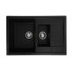 Гранітна мийка для кухні Platinum 7850W TOSKANA матова Чорний металік Гранітна мийка для кухні Platinum 7850W TOSKANA матова Чорний металік