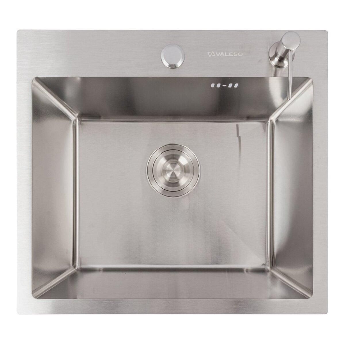 Кухонная мойка из нержавеющей стали 50*45 VALESO Handmade (круглый сифон, 3,0/0,8) Кухонная мойка из нержавеющей стали 50*45 VALESO Handmade (круглый сифон, 3,0/0,8)