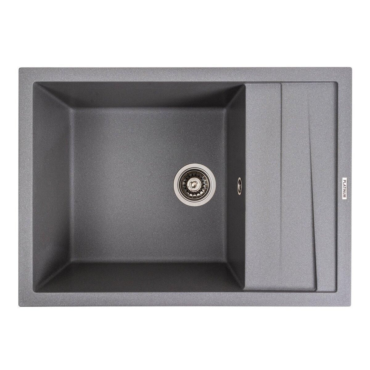 Кухонна мийка гранітна матова 7050 CASCADA Platinum Сірий муссон Кухонна мийка гранітна матова 7050 CASCADA Platinum Сірий муссон