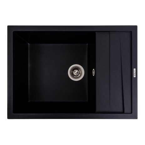 Кухонная мойка гранитная матовая 7050 CASCADA Platinum черный металлик Кухонная мойка гранитная матовая 7050 CASCADA Platinum черный металлик