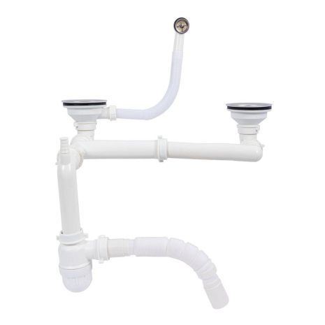 Сифон двойной для гранитных моек с переливом TM Valeso (арт. 840)