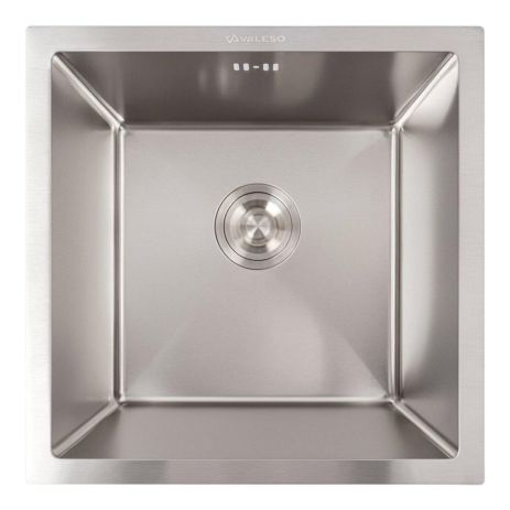 Кухонна мийка з нержавійки 44*44 VALESO Handmade монтаж під стільницю (3.0/0.8)
