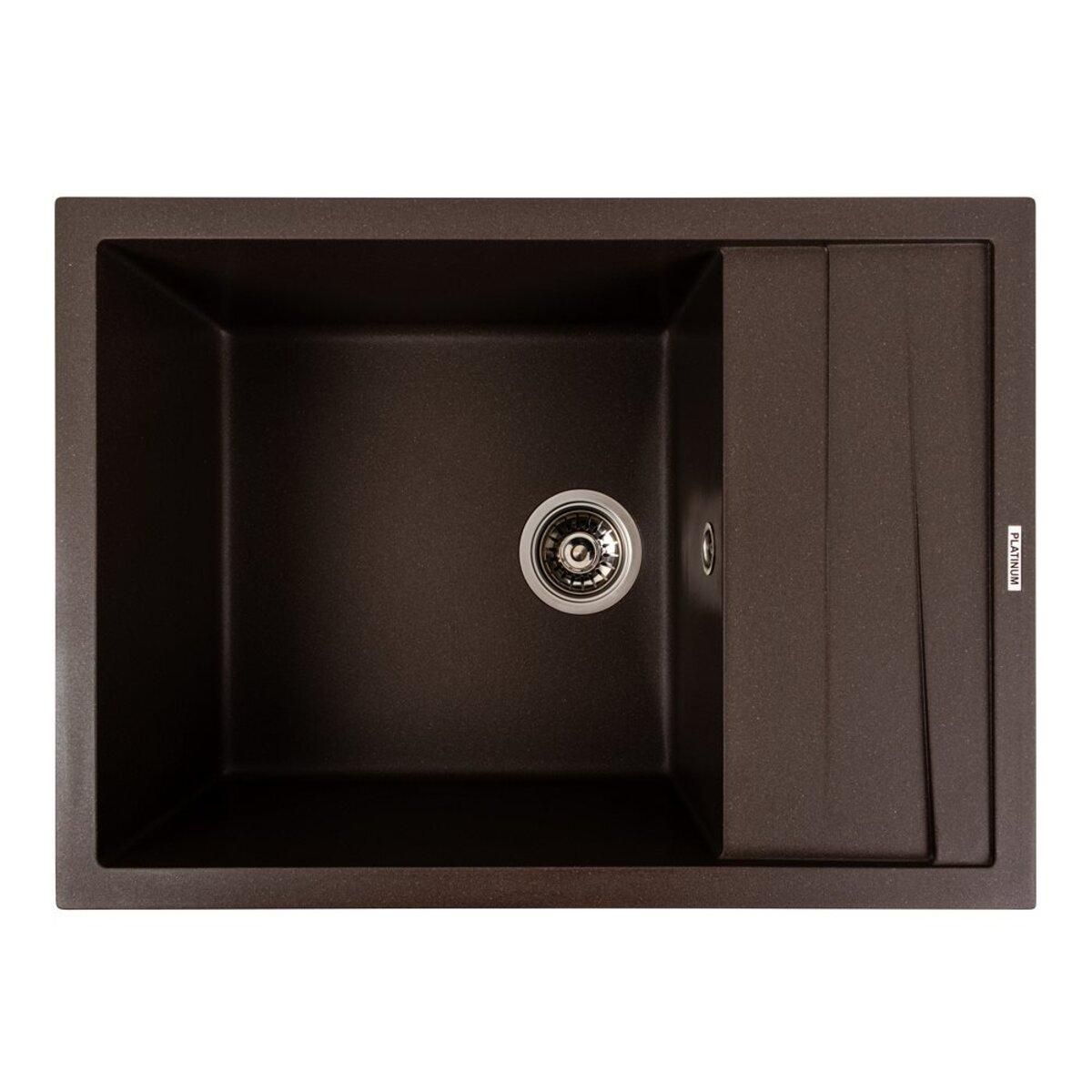 Кухонная мойка гранитная матовая 7050 CASCADA Platinum Темная скала Кухонная мойка гранитная матовая 7050 CASCADA Platinum Темная скала