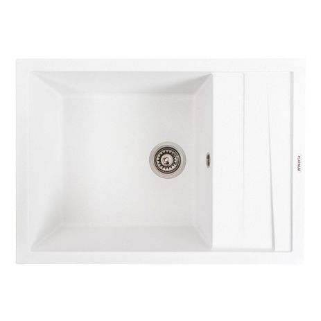 Кухонная мойка гранитная матовая 7050 CASCADA Platinum белый Кухонная мойка гранитная матовая 7050 CASCADA Platinum белый