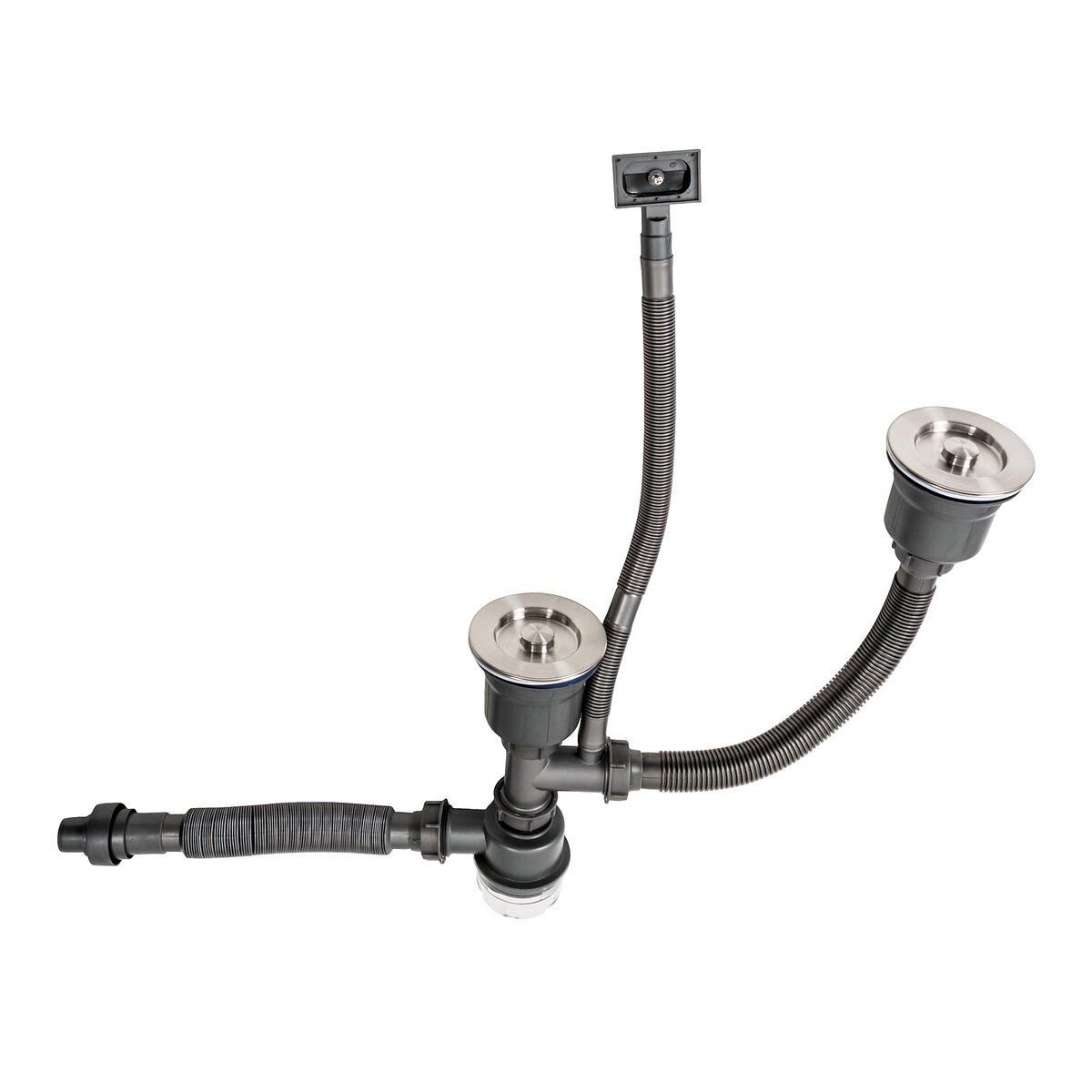 Подвійний сифон для мийок Handmade HB340 від Platinum Подвійний сифон для мийок Handmade HB340 від Platinum