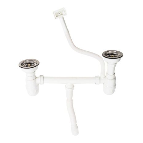 Подвійний сифон Platinum J002 білий