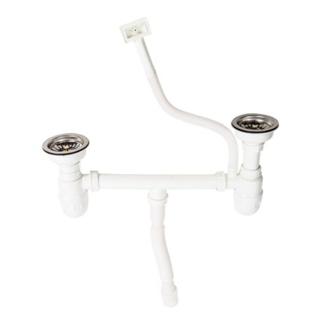 Подвійний сифон Platinum J002 білий