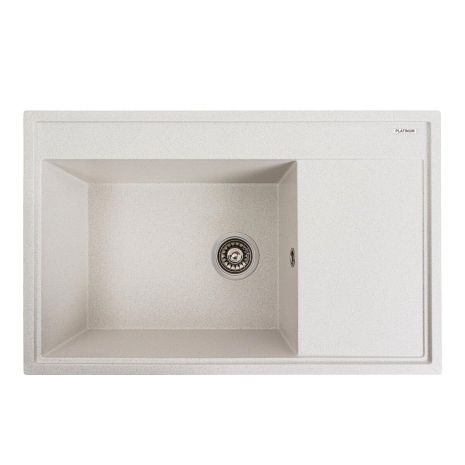 Гранитная мойка для кухни Platinum 7950 AZURIT матовая Белая в точку Гранитная мойка для кухни Platinum 7950 AZURIT матовая Белая в точку