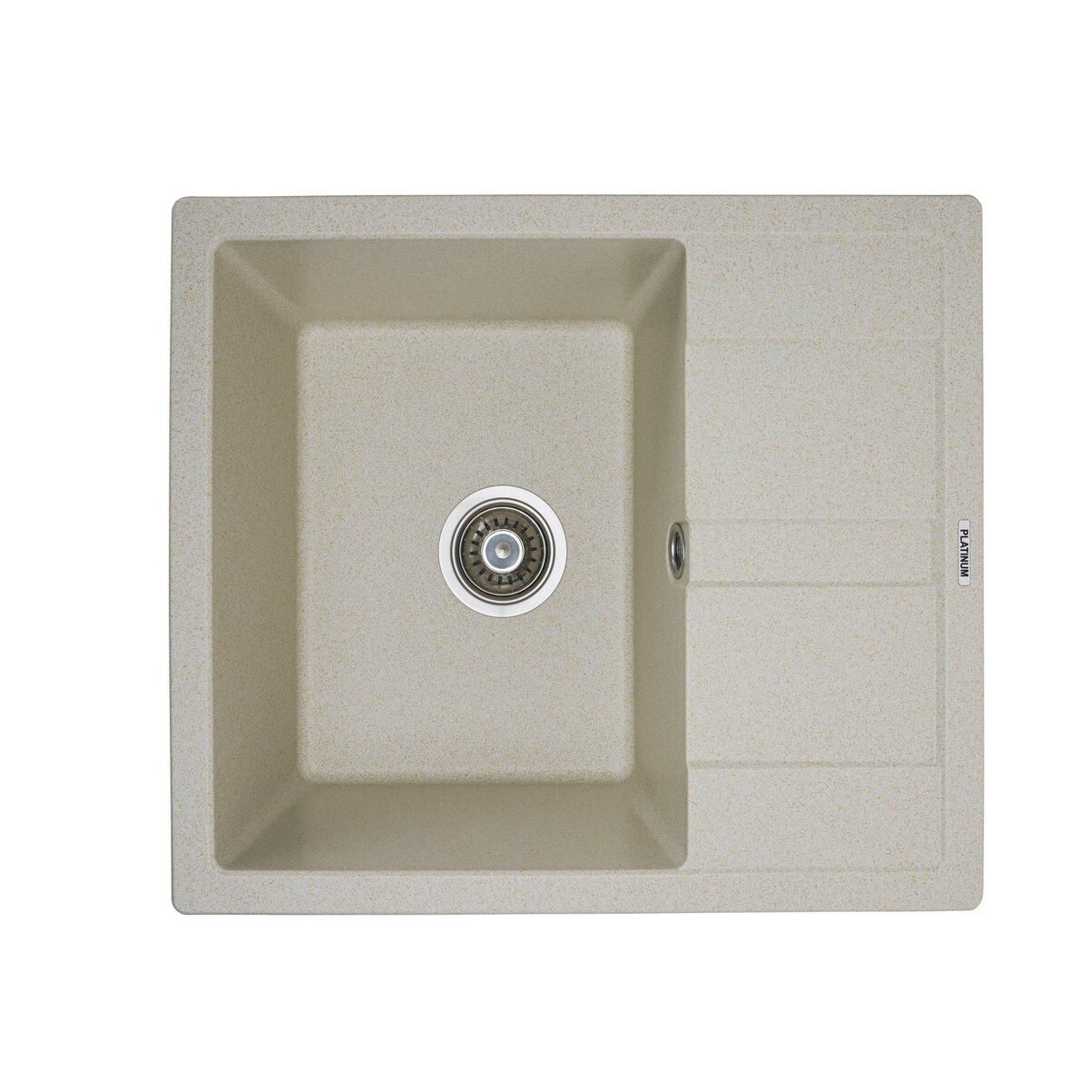Гранітна мийка для кухні Platinum 5851 ARIA матова Пісок Гранітна мийка для кухні Platinum 5851 ARIA матова Пісок
