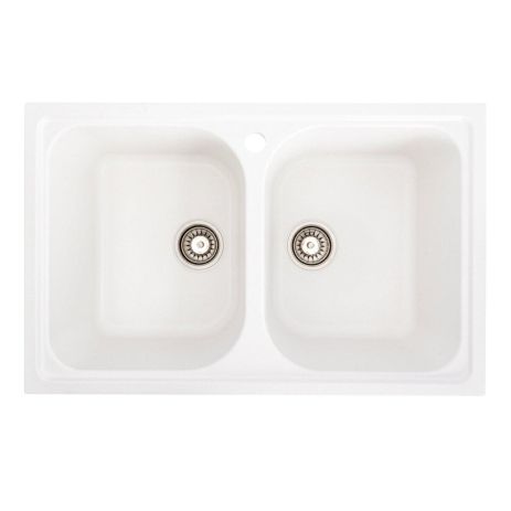 Гранітна мийка для кухні Platinum 7950 Equatoria матова Біла Гранітна мийка для кухні Platinum 7950 Equatoria матова Біла