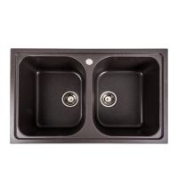Матовий гранітний кухонний мийка Platinum 7950 Equatoria Моко