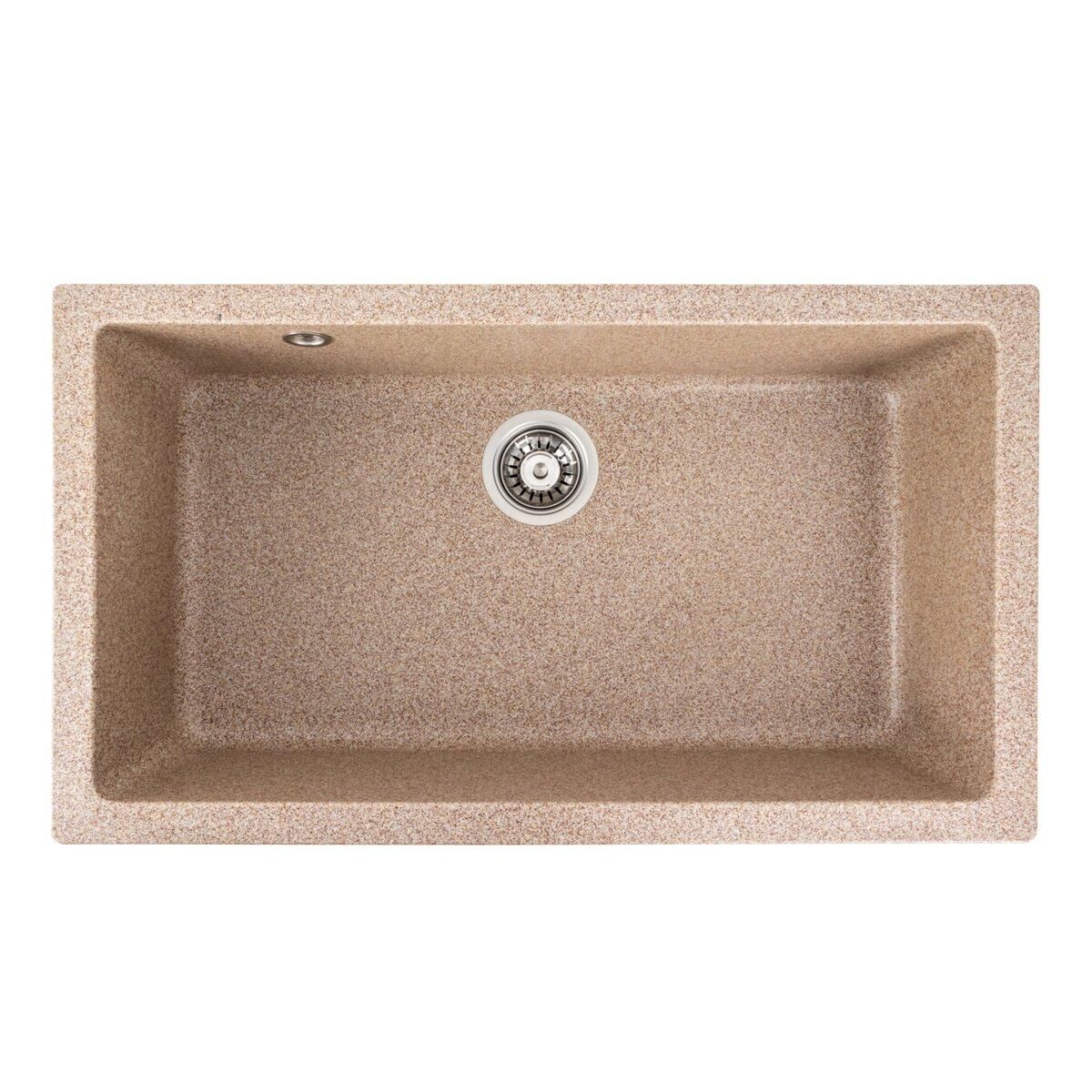 Гранитная мойка для кухни Platinum 7945 Paruana матовая Карамель Гранитная мойка для кухни Platinum 7945 Paruana матовая Карамель