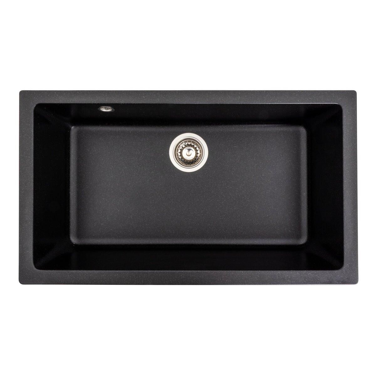 Гранітна мийка для кухні Platinum 7945 Parunana матова (чорний металік) Гранітна мийка для кухні Platinum 7945 Parunana матова (чорний металік)