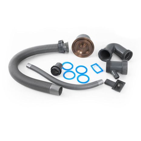 Евросифон одинарный Platinum для моек hand-made (PVD, медный)