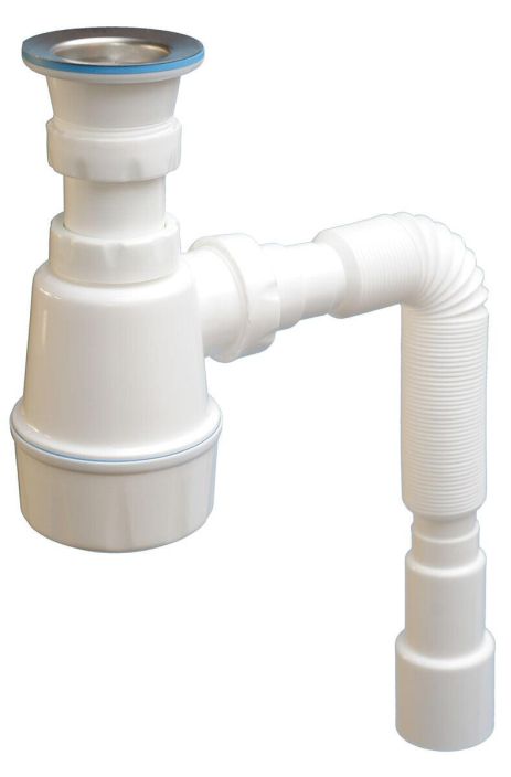 Сифон з відстійником для мийок з малою горловиною та гофрою 1060 NOVA