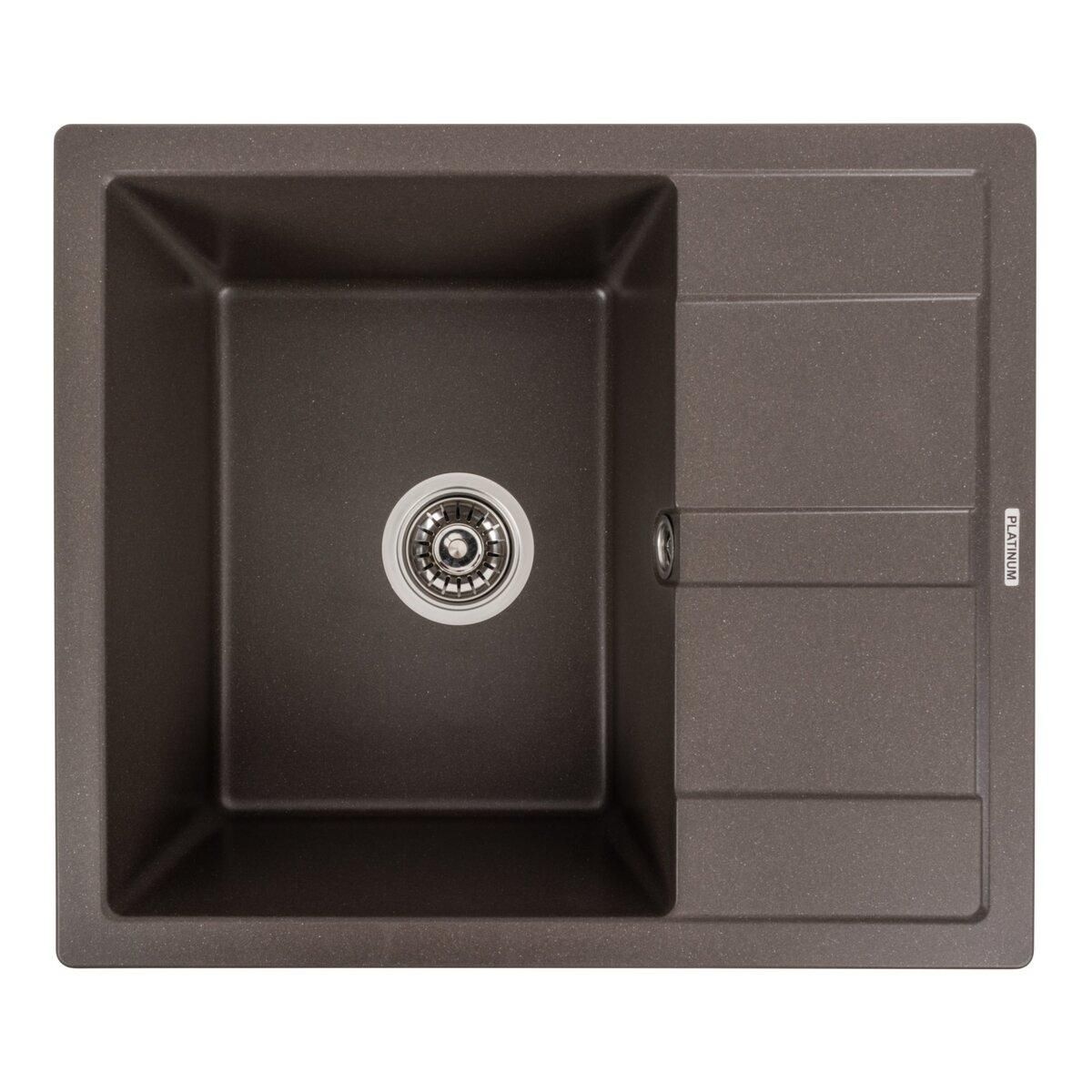 Гранитная мойка для кухни Platinum 5851 ARIA матовая Темная скала Гранитная мойка для кухни Platinum 5851 ARIA матовая Темная скала