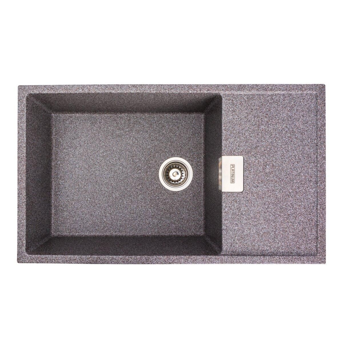 Гранітна мийка для кухні Platinum 8650 DIAMOND матова (мікс) Гранітна мийка для кухні Platinum 8650 DIAMOND матова (мікс)