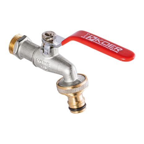 Кран поливу з коннектором для швидкого підключення KOER 1/2"