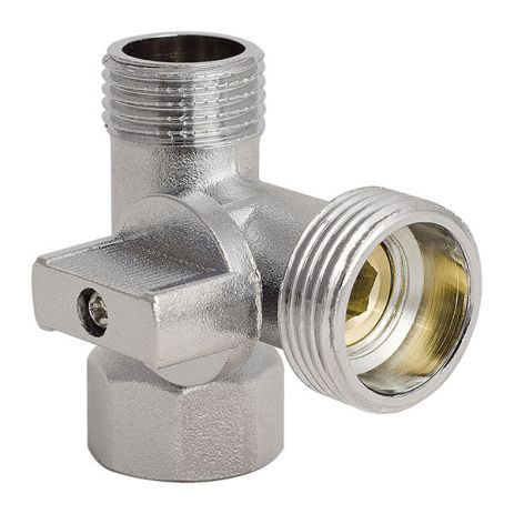 Кран приборный KOER 1/2Mx3/4Mx1/2F (KR.515) Кран приборный KOER 1/2Mx3/4Mx1/2F (KR.515)