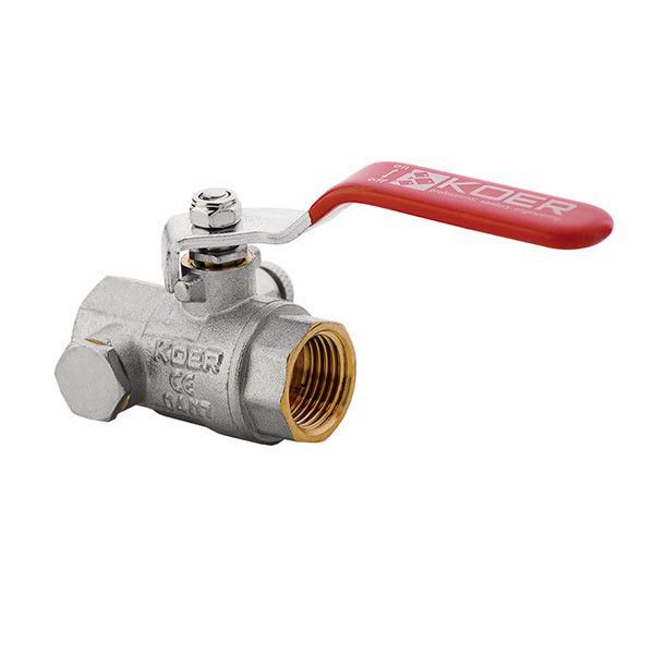 Кран шаровый KOER 1/2" ГГР с ДРЕНАЖЕМ и ВОЗДУХООТВОДЧИКОМ Кран шаровый KOER 1/2" ГГР с ДРЕНАЖЕМ и ВОЗДУХООТВОДЧИКОМ