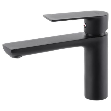 Змішувач для умивальника чорний Alex long black