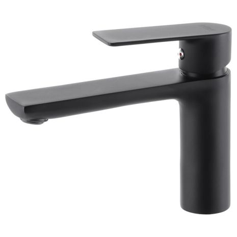 Змішувач для умивальника чорний Alex long black