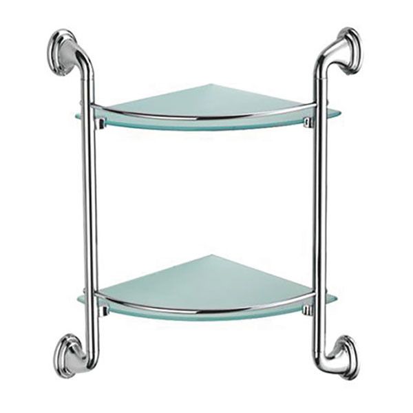 Полиця кутова 2-ярусна (скло) ZERIX LR1507-2 Полиця кутова 2-ярусна (скло) ZERIX LR1507-2