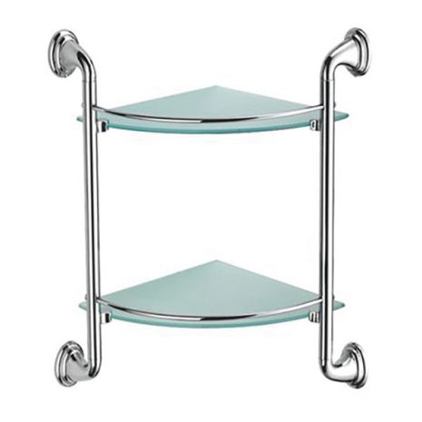 Полиця кутова 2-ярусна (скло) ZERIX LR1507-2 Полиця кутова 2-ярусна (скло) ZERIX LR1507-2