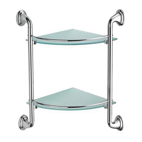 Полиця кутова 2-ярусна (скло) ZERIX LR1507-2 Полиця кутова 2-ярусна (скло) ZERIX LR1507-2