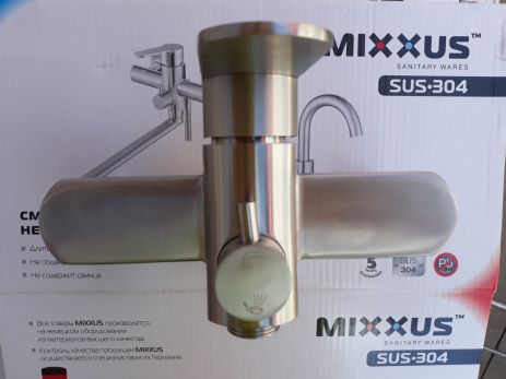 Смеситель для ванны Mixxus Ava 006 euro из нержавейки Смеситель для ванны Mixxus Ava 006 euro из нержавейки