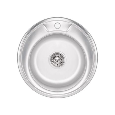 Кухонна мийка Lidz 490-A 0,6 мм Satin (LIDZ490A06SAT160)