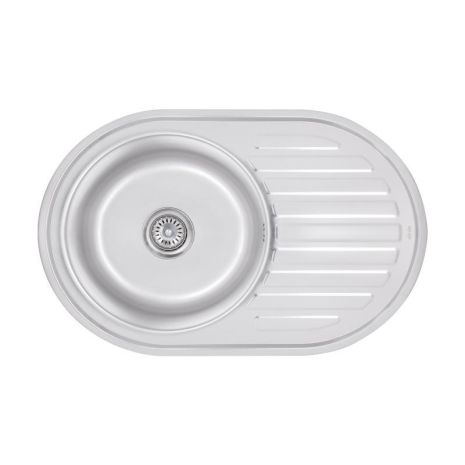Кухонна мийка Lidz 7750 0,8 мм Satin (LIDZ7750SAT)