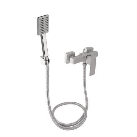 Смеситель для душа Lidz Kubis 010 (с душевым гарнитуром) (k35) LDKUB010NKS28535 Nickel Смеситель для душа Lidz Kubis 010 (с душевым гарнитуром) (k35) LDKUB010NKS28535 Nickel