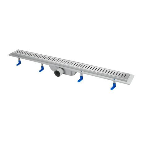 Трап лінійний Qtap Dry FA304-900 з нержавіючої сіткою 900х73