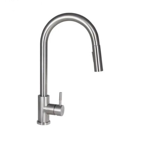 Змішувач для кухні з нержавіючої сталі Mixxus Sus 014 A з витяжною лійкою Змішувач для кухні з нержавіючої сталі Mixxus Sus 014 A з витяжною лійкою