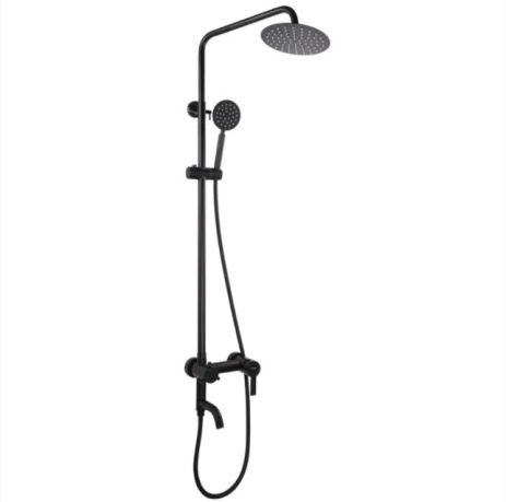 Душевая колонна со смесителем из нержавейки Mixxus Nox 009-J Черная Душевая колонна со смесителем из нержавейки Mixxus Nox 009-J Черная