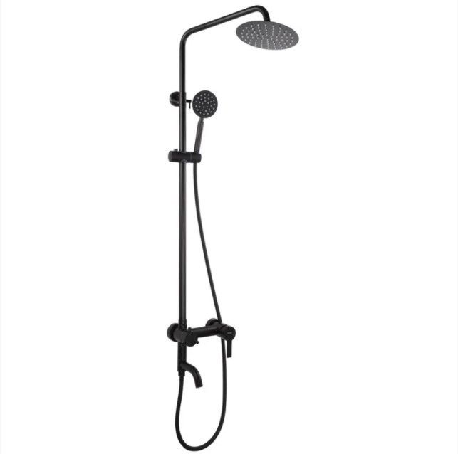 Душевая колонна со смесителем из нержавейки Mixxus Nox 009-J Черная Душевая колонна со смесителем из нержавейки Mixxus Nox 009-J Черная