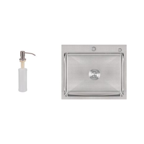Набір 2 в 1 Lidz кухонна мийка H6050 3.0/1.0 мм Brush + дозатор для мийного засобу Набір 2 в 1 Lidz кухонна мийка H6050 3.0/1.0 мм Brush + дозатор для мийного засобу