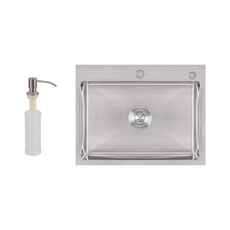 Набір 2 в 1 Lidz кухонна мийка H5845 3.0/1.0 мм Brush + дозатор для мийного засобу