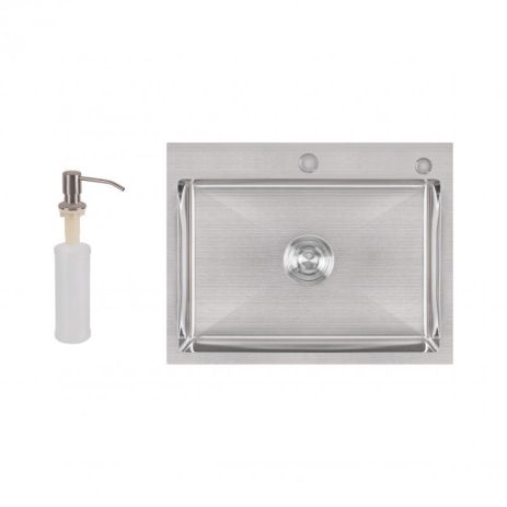 Набір 2 в 1 Lidz кухонна мийка H5845 3.0/1.0 мм Brush + дозатор для мийного засобу