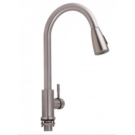 Змішувач для кухні з висувним виливом Lidz (NKS) 12 32 015FL-8