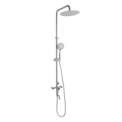 Душевая система универсальная Lidz Aria 1030 на три потребителя (с изливом) (k35) LDARI1030NKS34932 Nickel