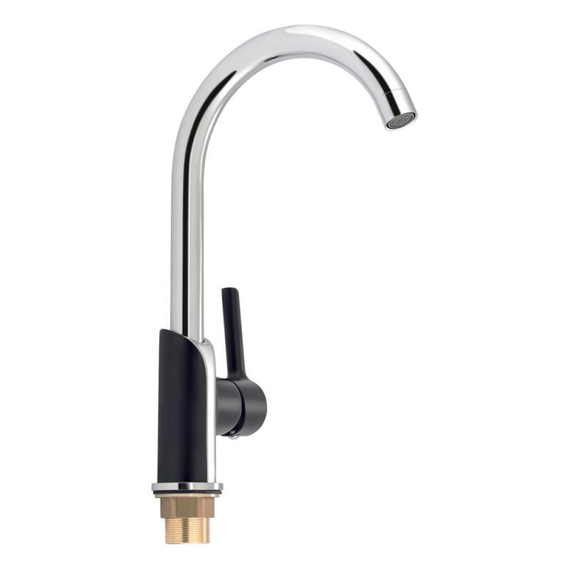 Змішувач для кухні Qtap Grand QTGRABCR007F Chrome/Black Змішувач для кухні Qtap Grand QTGRABCR007F Chrome/Black