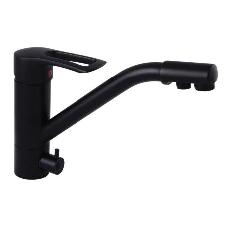 Змішувач для кухні Haiba Hansberg 021 Black з виходом для питної води