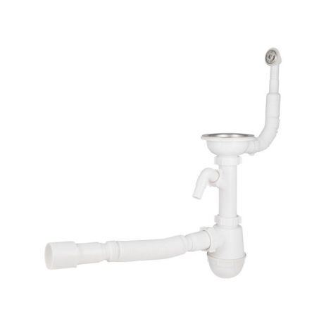 Сифон для кухонного мийки Lidz (WHI) 60 08 E001 01 ECO з круглим переливом (вихід 50 мм) Сифон для кухонного мийки Lidz (WHI) 60 08 E001 01 ECO з круглим переливом (вихід 50 мм)