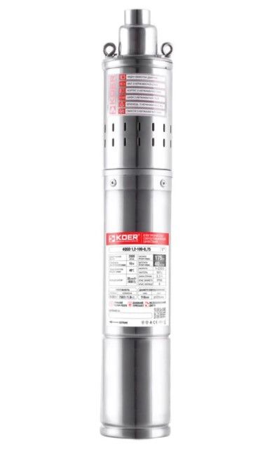 Насос скважинный шнековый KOER 4QGD 1.2-100-0.75 Насос скважинный шнековый KOER 4QGD 1.2-100-0.75