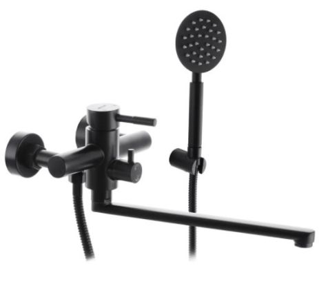 Смеситель для ванны из нерж. стали SUS304 Mixxus SUS-006 (Euro) Черный (MI2806)