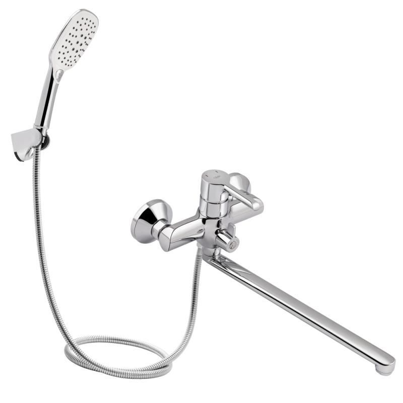 Смеситель для ванны Qtap Grand с поворотным изливом (c душевым гарнитуром) QTGRACRM005 Chrome Смеситель для ванны Qtap Grand с поворотным изливом (c душевым гарнитуром) QTGRACRM005 Chrome